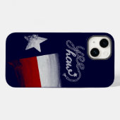 Texas Flag Watercolor Rustic Red White Blue Case-Mate iPhone Case (Back (Horizontal))