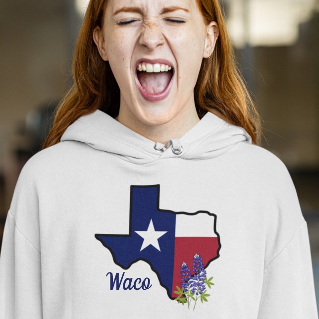 Texas Flag with State Flower Bluebonnet Custom Hoodie (Creator Uploaded)