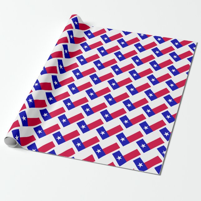Texas flag wrapping paper (Unrolled)