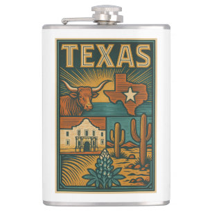 Texas Flask – Stainless Steel Pocket Flask 