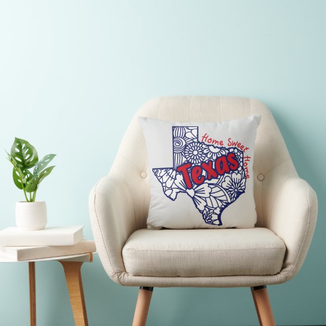 Texas Floral Doodles   Cushion (Chair)