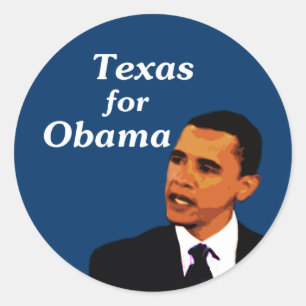 Texas for Barack Obama Classic Round Sticker