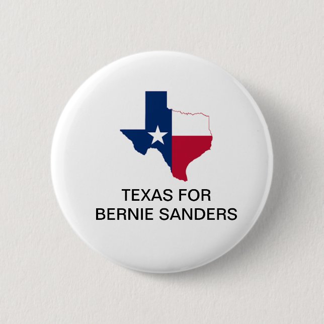 TEXAS for Bernie Sanders 2020 Button (Front)