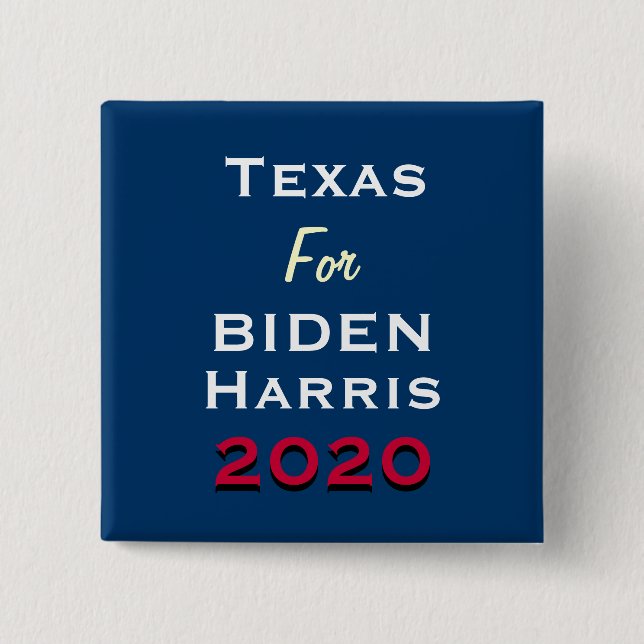 Texas For BIDEN HARRIS 2020 Campaign Button (Front)