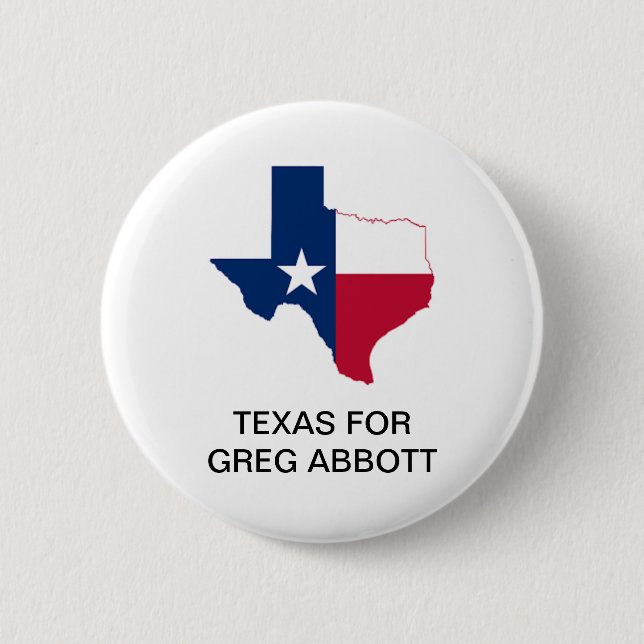TEXAS for GREG ABBOTT GOVERNOR Button (Front)