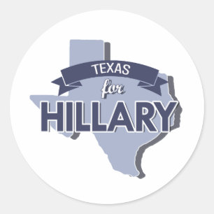 TEXAS FOR HILLARY -.png Classic Round Sticker