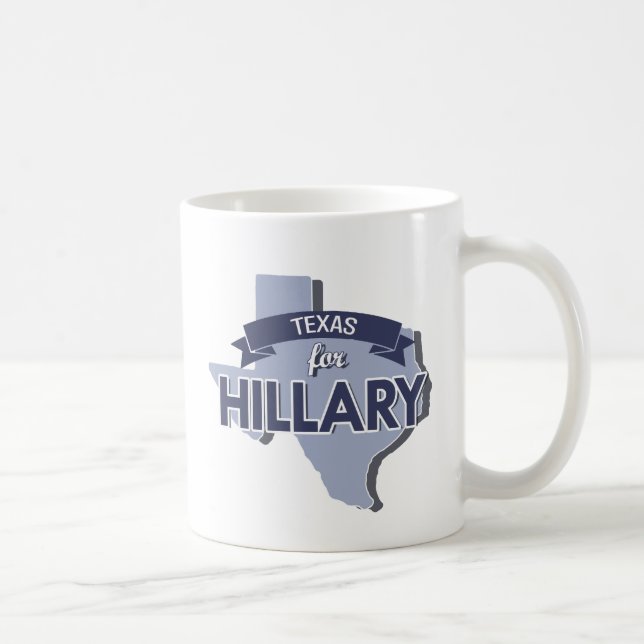TEXAS FOR HILLARY -.png Coffee Mug (Right)