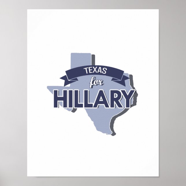 TEXAS FOR HILLARY -.png Poster (Front)
