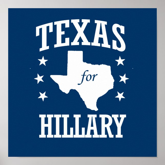 TEXAS FOR HILLARY POSTER (Front)