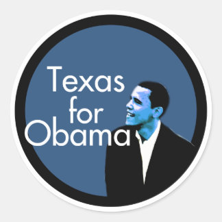 Texas For Obama Classic Round Sticker