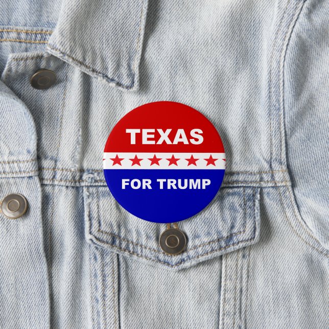 Texas For Trump 7.5 Cm Round Badge (In Situ)