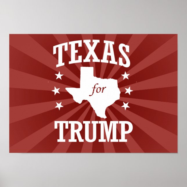 TEXAS FOR TRUMP POSTER (Front)