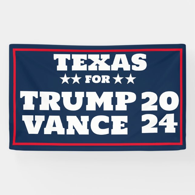 Texas for Trump Vance 2024 Banner (Horizontal)