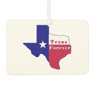 Texas Forever Flag Map Car Air Freshener