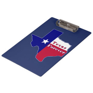 Texas Forever Flag Map Clipboard