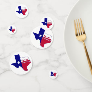 Texas Forever Flag Map Confetti