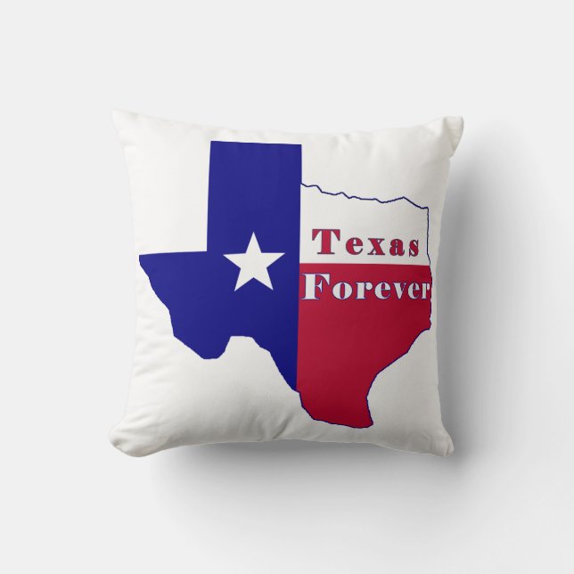 Texas Forever Flag Map Cushion (Front)