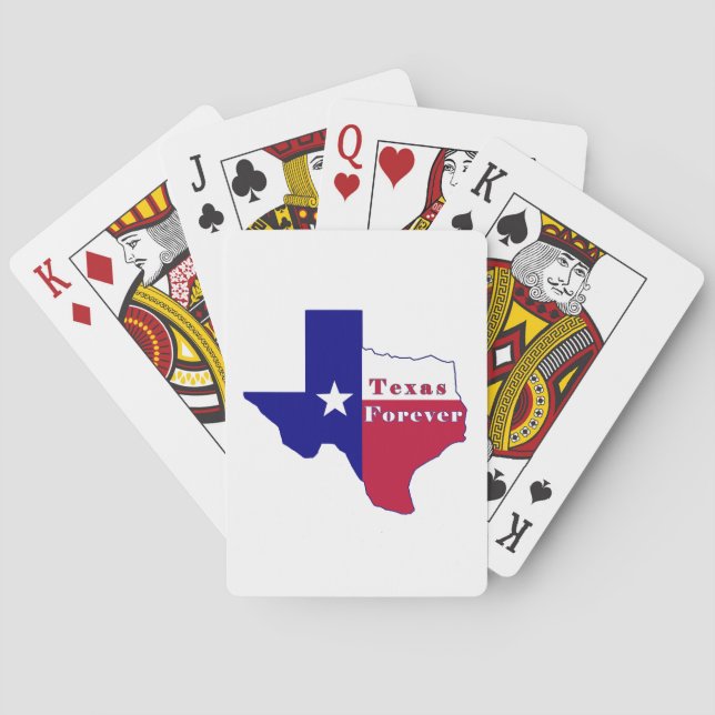 Texas Forever Flag Map Playing Cards (Back)