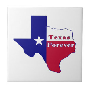 Texas Forever Flag Map Tile