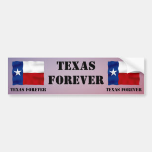 TEXAS FOREVER - Flag Text - Multi_Products Bumper Sticker