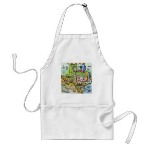 Texas Fun Map Standard Apron