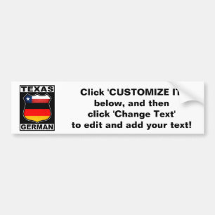 Texas German American Bumper Sticker