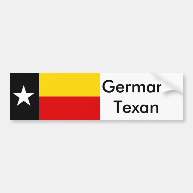 Texas German (Texasdeutsch) Flag Bumper Sticker (Front)