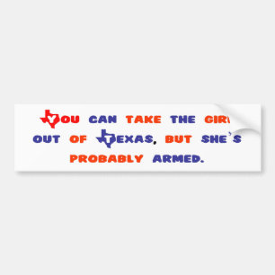 Texas Girl Bumper Sticker