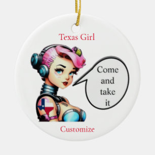 Texas Girl Thunder_Cove Ceramic Tree Decoration