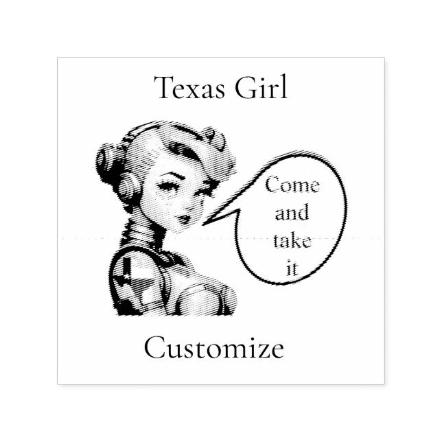 Texas Girl Thunder_Cove  Self-inking Stamp (Design)