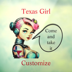 Texas Girl Thunder_Cove Window Cling