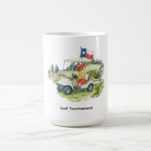 Texas golfer driving golf cart  coffee mug