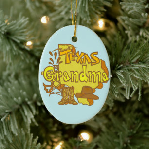 Texas Grandma Ceramic Tree Decoration