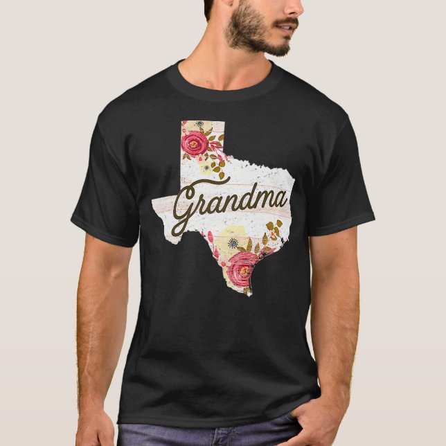 Texas Grandma Shirt Grandma Gifts Floral Texas Shi (Front)