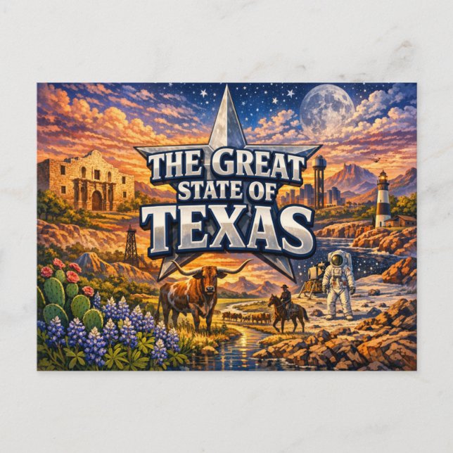 Texas Greetings Postcard  (Front)