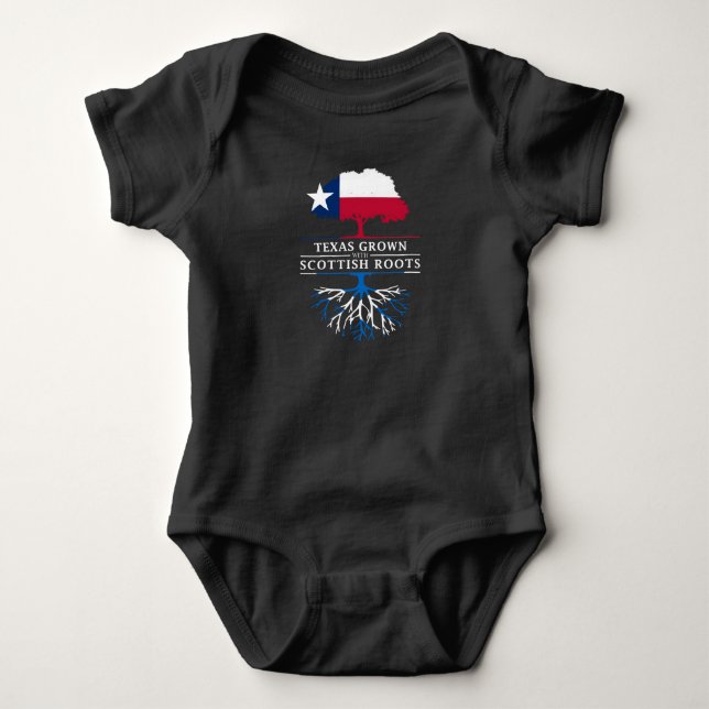 Texas Grown with Scottish Roots Baby Bodysuit (Front)