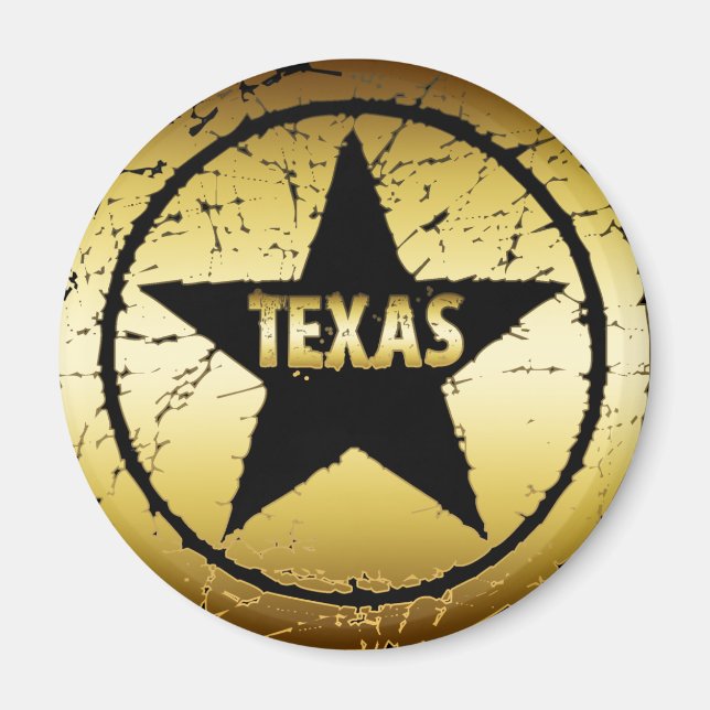 TEXAS GRUNGE STYLE STAR MAGNET (Front)