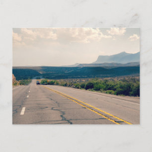 Texas Guadalupe Mountains Highway Holiday Postcard