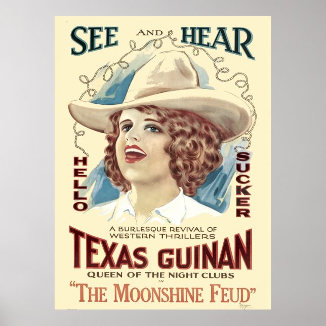 Texas Guinan Vintage Singing Cowgirl Poster (Front)
