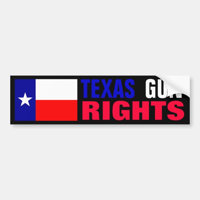 Texas Gun Rights Bumper Sticker (Front)