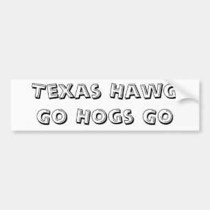 Texas HawgGo Hogs GO Bumper Sticker