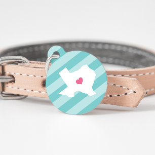 Texas Heart Pet Tag