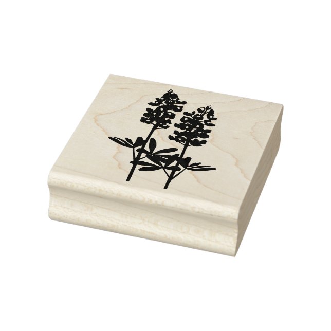 Texas Hill Country Bluebonnets Rubber Art Stamp (Stamp)