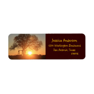 Texas Hill Country Sunrise, Return Address Labels