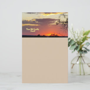 Texas Hill Country Sunset Stationary 