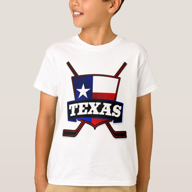 Texas Hockey Flag Logo T-Shirt (Front)