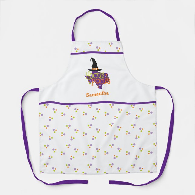 Texas Hocus Pocus Halloween Apron (Front)