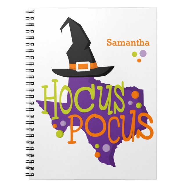 Texas Hocus Pocus Halloween Notebook (Front)