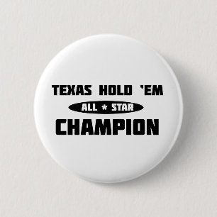 Texas Hold 'Em Champion 6 Cm Round Badge