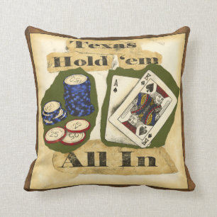 Texas Hold 'Em Hand with King and Ace Cushion